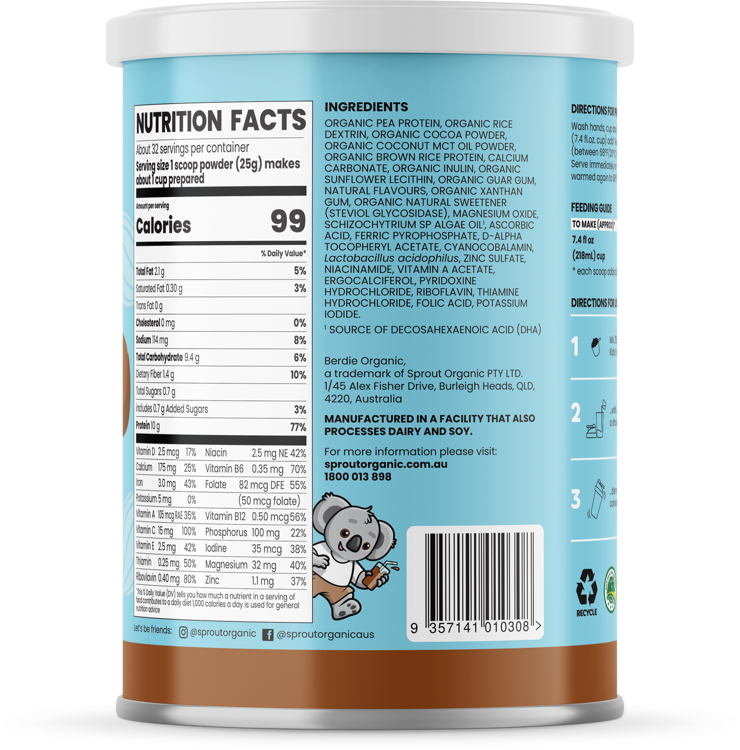 Sprout Essential Shake for 12 months+ (800g/28oz)