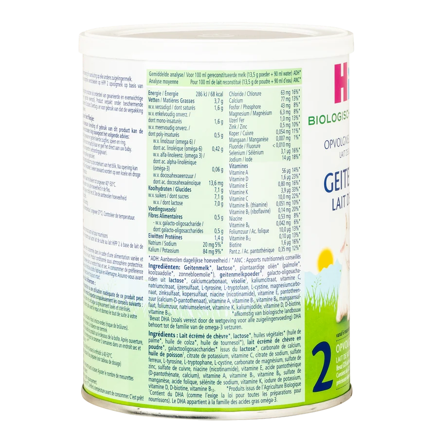 HIPP Dutch GOAT stage 2 nutritional facts