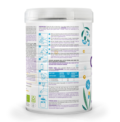 Jovie Organic Cow Milk Formula Stage 2  Preparation