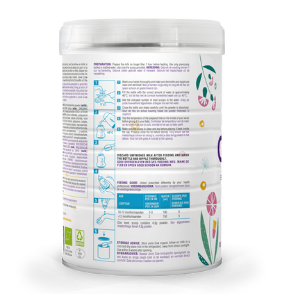 Jovie Organic Cow Milk Formula Stage 3 Preparation