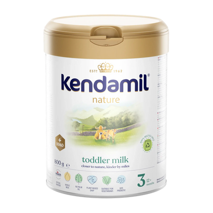 Kendamil toddler milk stage 3 container on a white background
