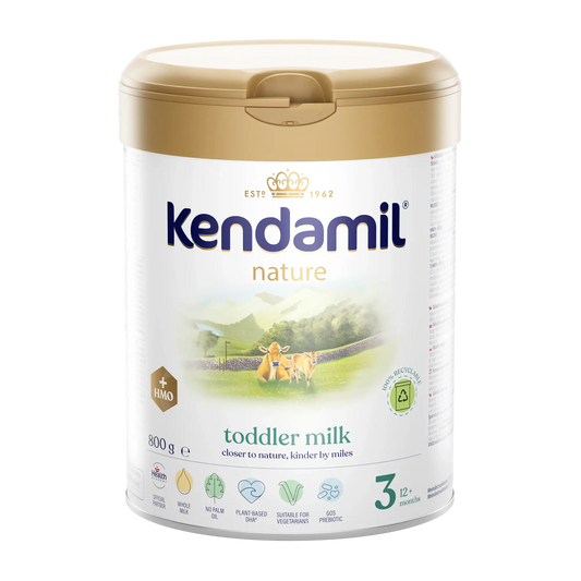 Kendamil toddler milk stage 3 container on a white background