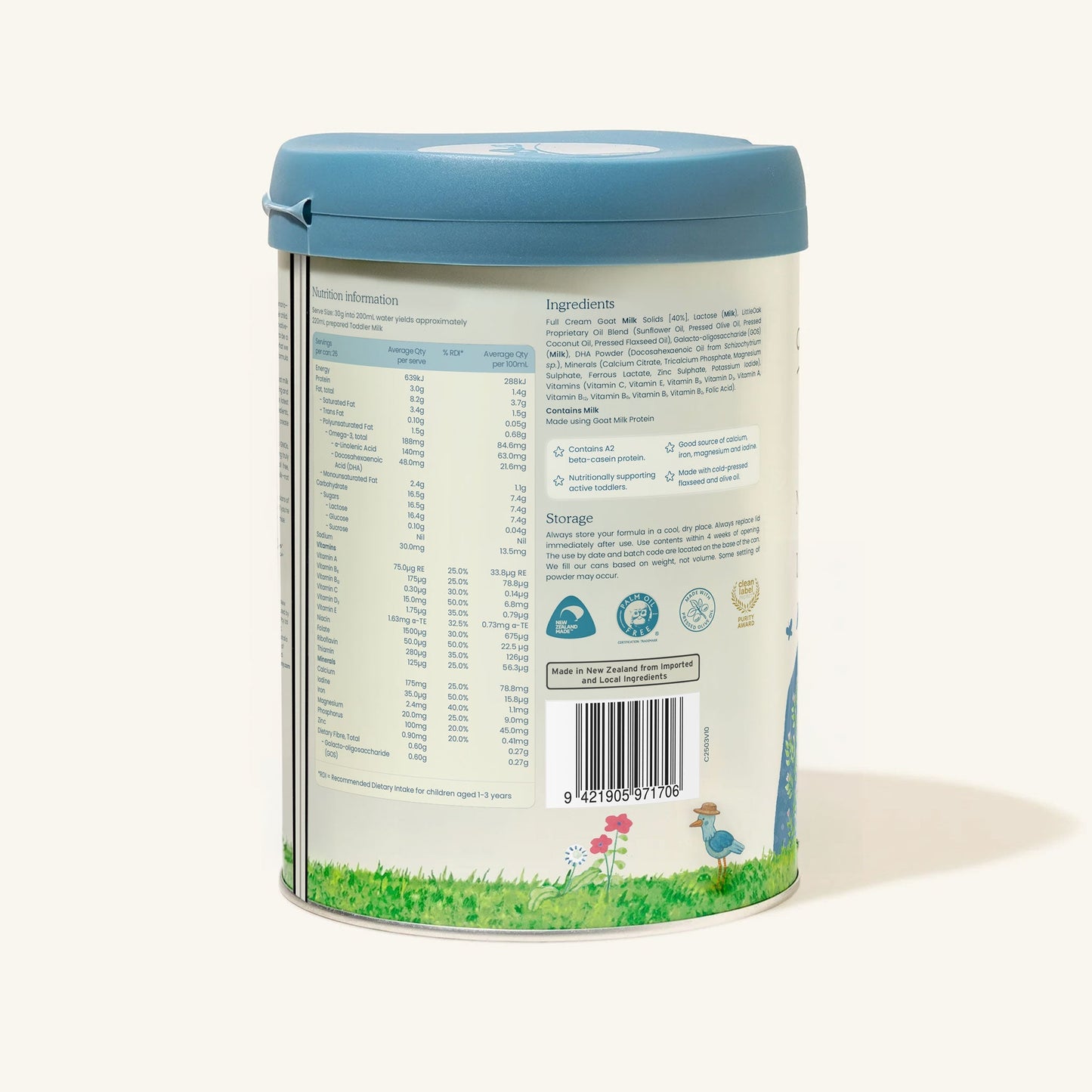 LitteOak Goat Milk Stage 3 (12 Months+) Organic Infant Formula (800g/28oz) - Grow Organic Baby