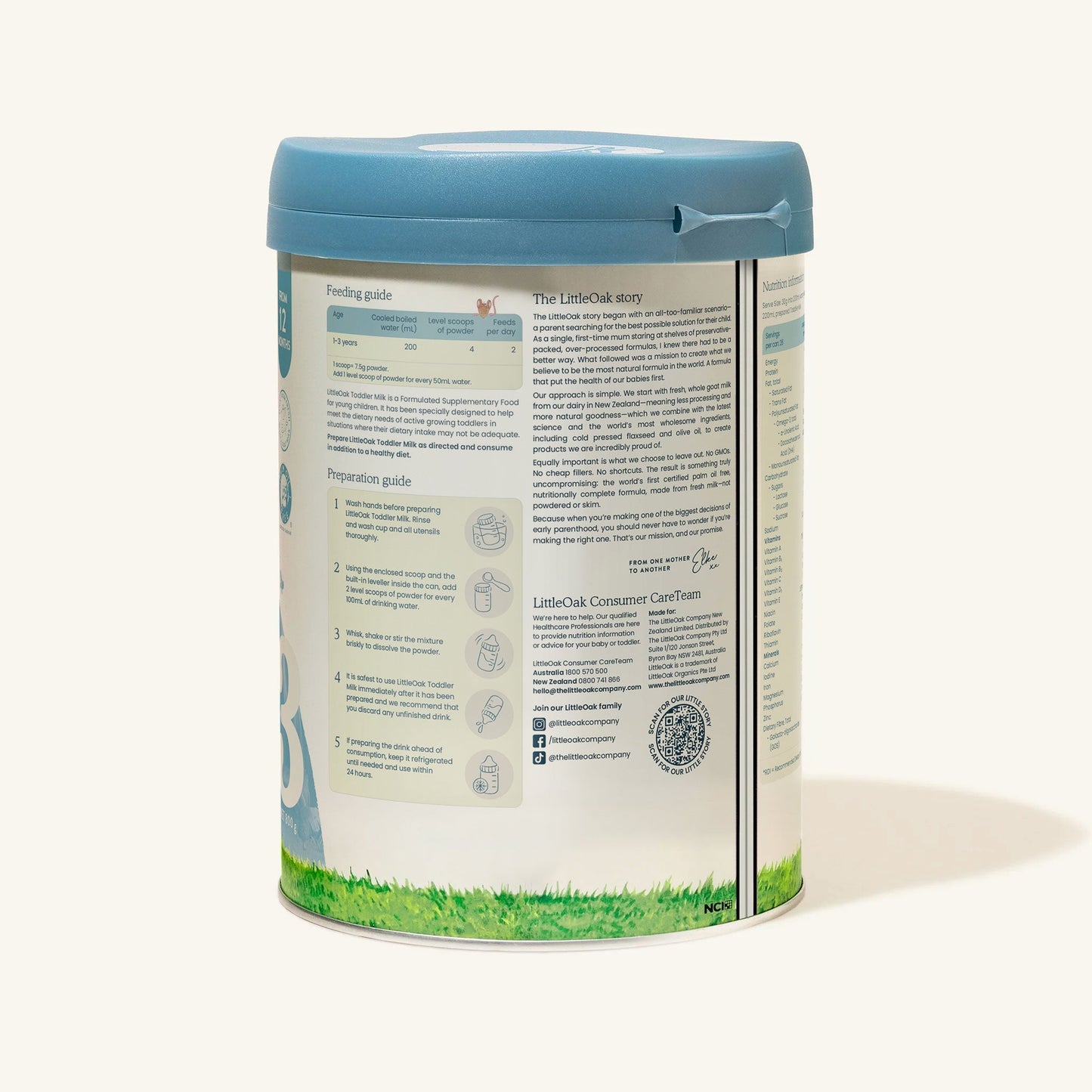 LitteOak Goat Milk Stage 3 (12 Months+) Organic Infant Formula (800g/28oz) - Grow Organic Baby