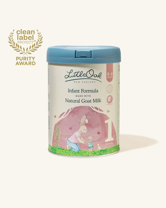 LittleOak Goat Milk Stage 1 (0-6 Months) Infant Formula (800g/28oz) with Clean Label Project Purity Award - Grow Organic Baby