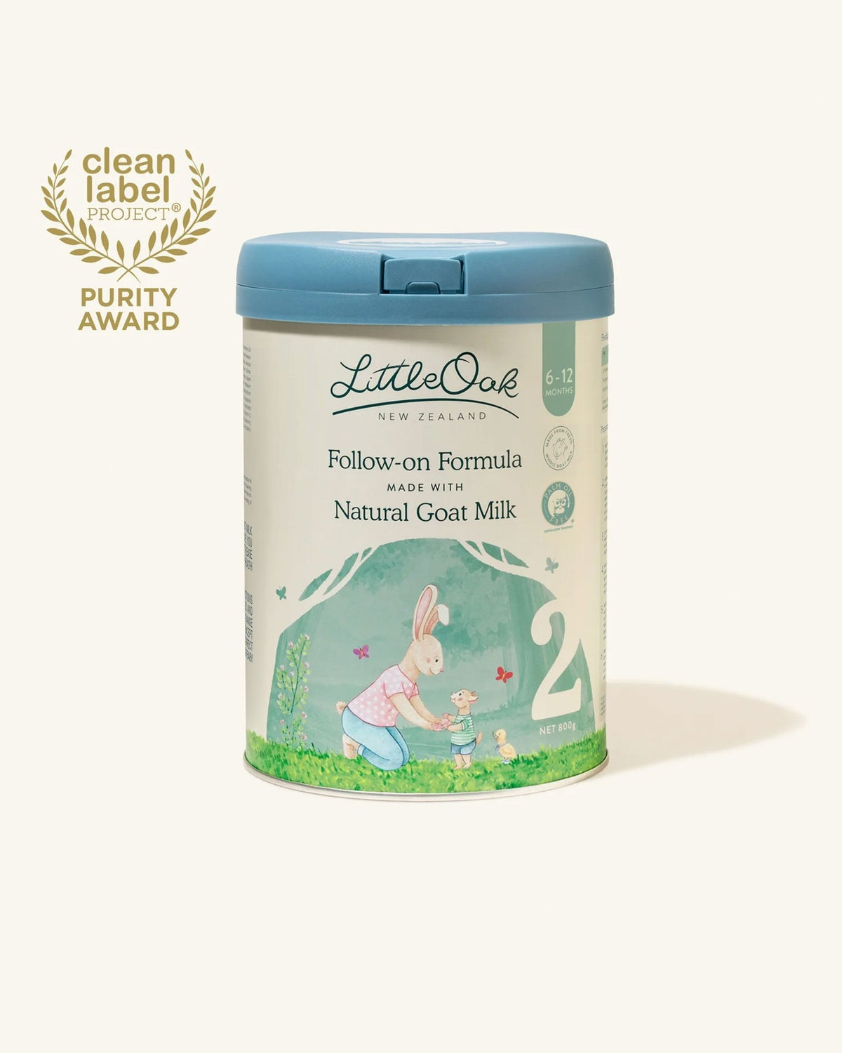 LittleOak Goat Milk Stage 2 (6-12 Months) Follow-on Formula (800g/28oz) with Clean Label Project Purity Award - Grow Organic Baby