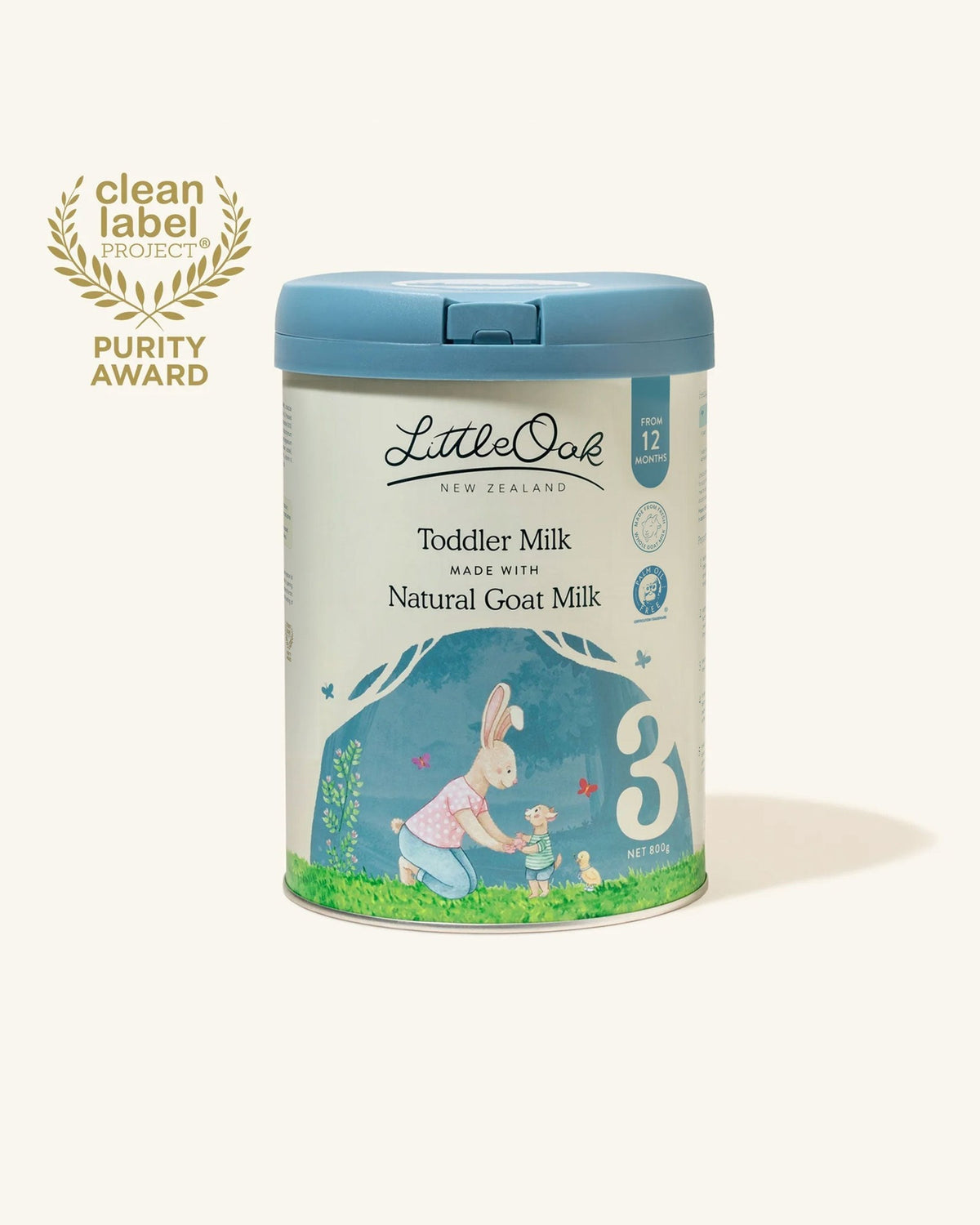 LittleOak Goat Milk Stage 3 (12 Months+) Toddler Milk (800g/28oz) with Clean Label Project Purity Award - Grow Organic Baby