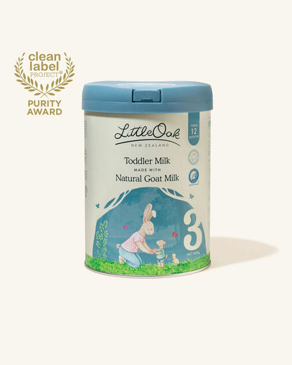 LittleOak Goat Milk Stage 3 (12 Months+) Toddler Milk (800g/28oz) with Clean Label Project Purity Award - Grow Organic Baby