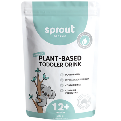 A container of Sprout Organic Plant-Based Toddler Drink