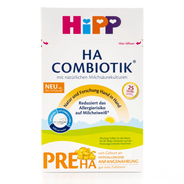 HiPP Hypoallergenic (HA) Stage PRE (0-6 Months) Combiotic Infant Milk Formula (600g/21 Oz) - Grow Organic Baby