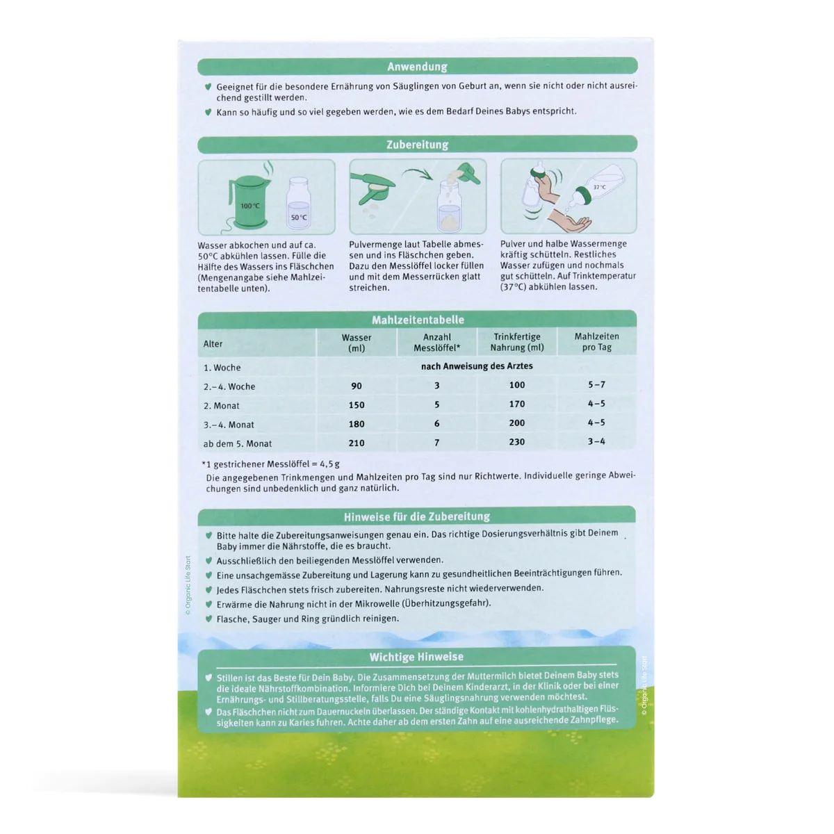 Holle Goat Stage 1 (0-6 Months) Organic (Bio) Infant Milk Formula (400g/14oz) - Grow Organic Baby