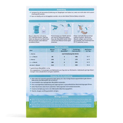 Holle Stage 1 (0-6 Months) Organic (Bio) Infant Milk Formula (400g/14oz) - Grow Organic Baby