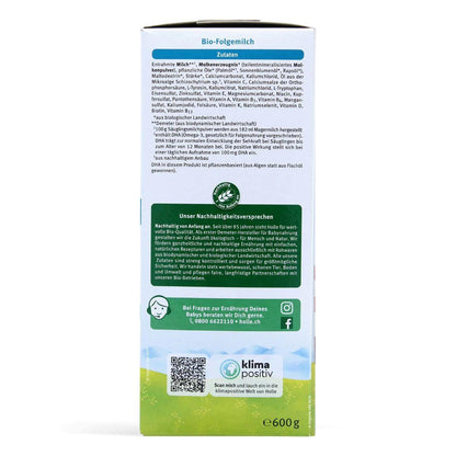 Holle Stage 2 (6 Months+) Organic (Bio) Infant Milk Formula (600g/21oz) - Grow Organic Baby