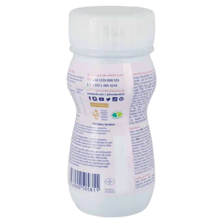 Kendamil first infant milk bottle stage 1 ready to feed barcode