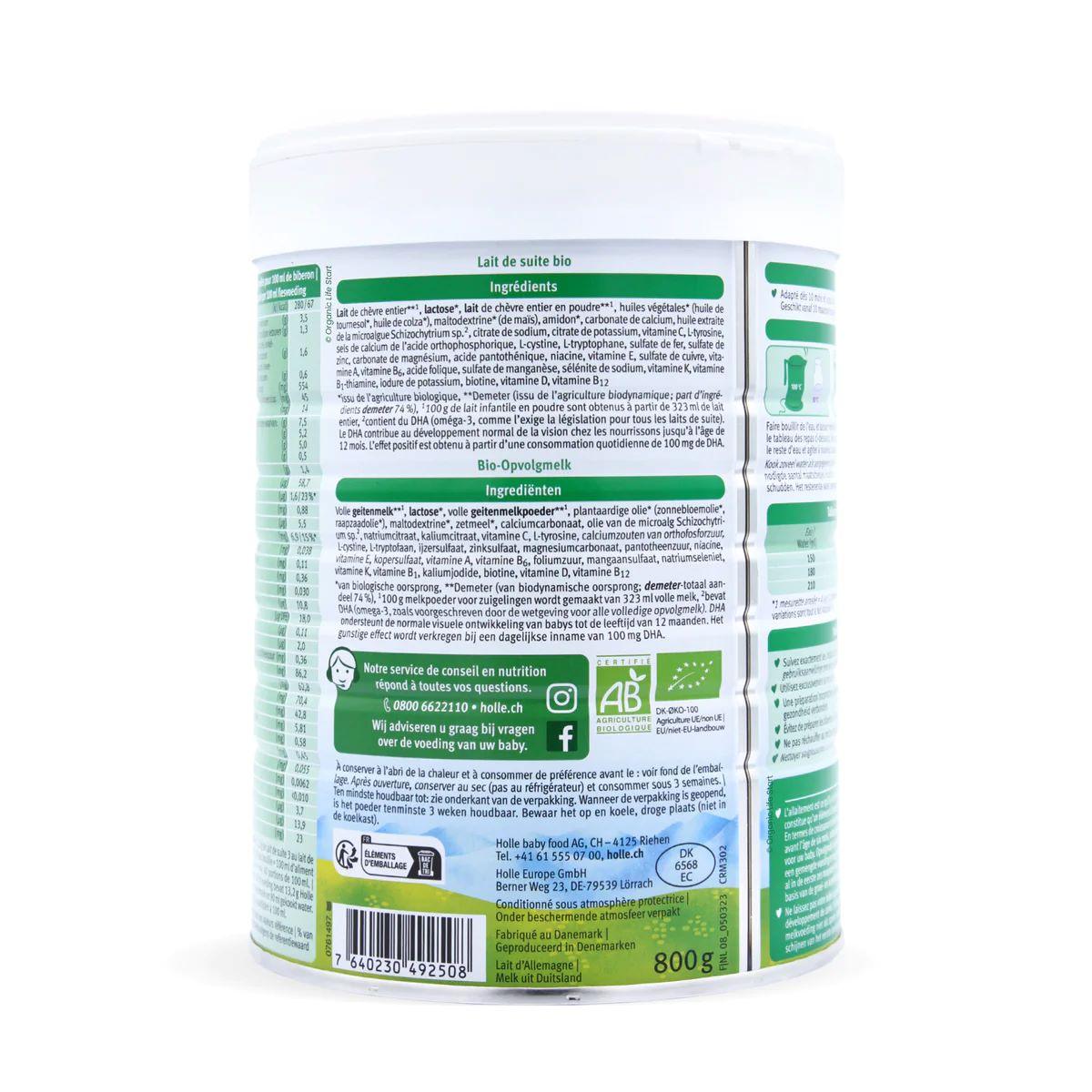 Large 28oz Holle Goat Stage 3 (10 Months+) Organic (Bio) Infant Milk Formula (800g) - Grow Organic Baby