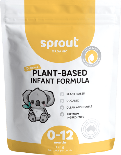 Sprout (0-12 months) Organic Vegan Infant Formula (176g/6oz) - Mini Pouch - PERFECT TRIAL SIZE - Grow Organic Baby
