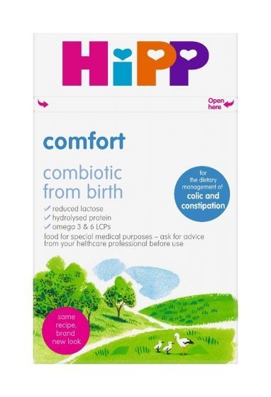 Packaging of HiPP UK Comfort Combiotic Infant Milk Formula