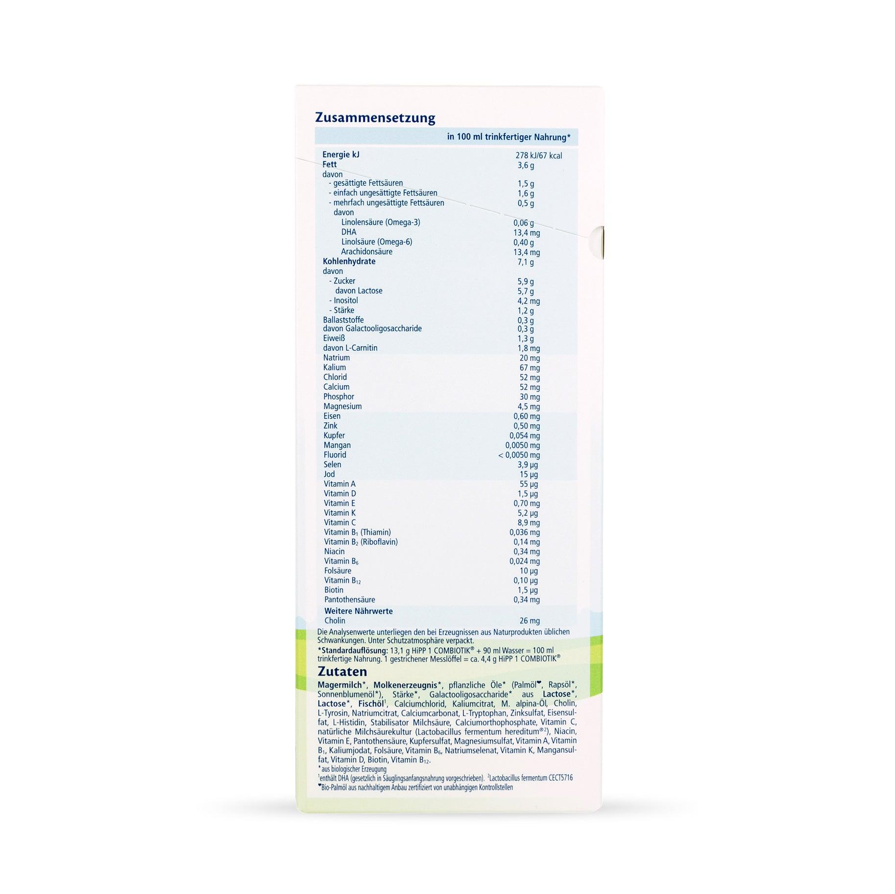 HiPP German Stage 1 (0-6 Months) Organic BIO Combiotik Formula (600g/21oz) - Grow Organic Baby