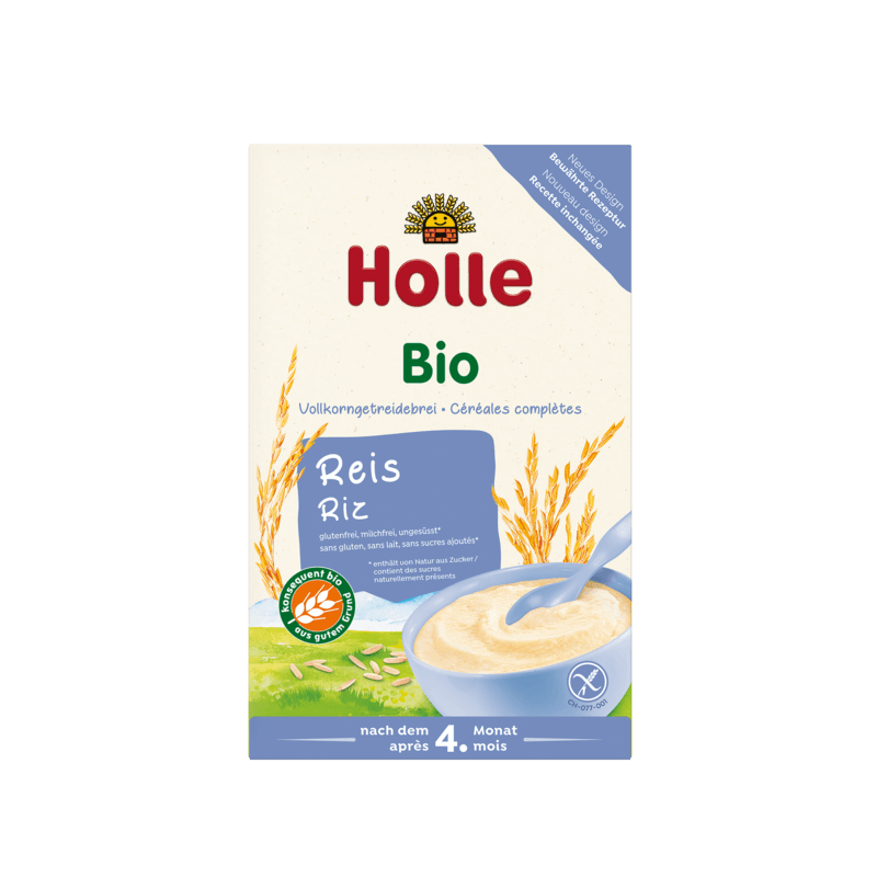 Holle Organic Rice Porridge (4 Months +) 250g/8.8 Oz - Grow Organic Baby