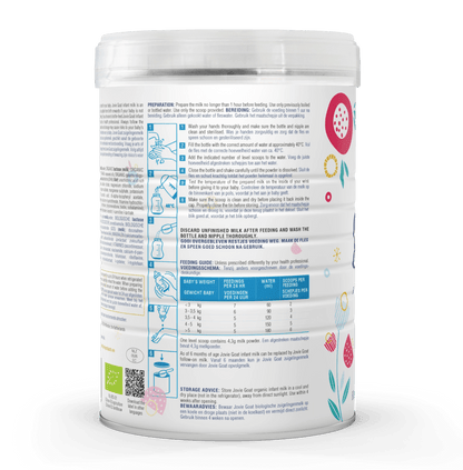 Jovie Goat Milk Stage 1 (0-6 Months) Organic Infant Formula (800g/28oz) - Grow Organic Baby