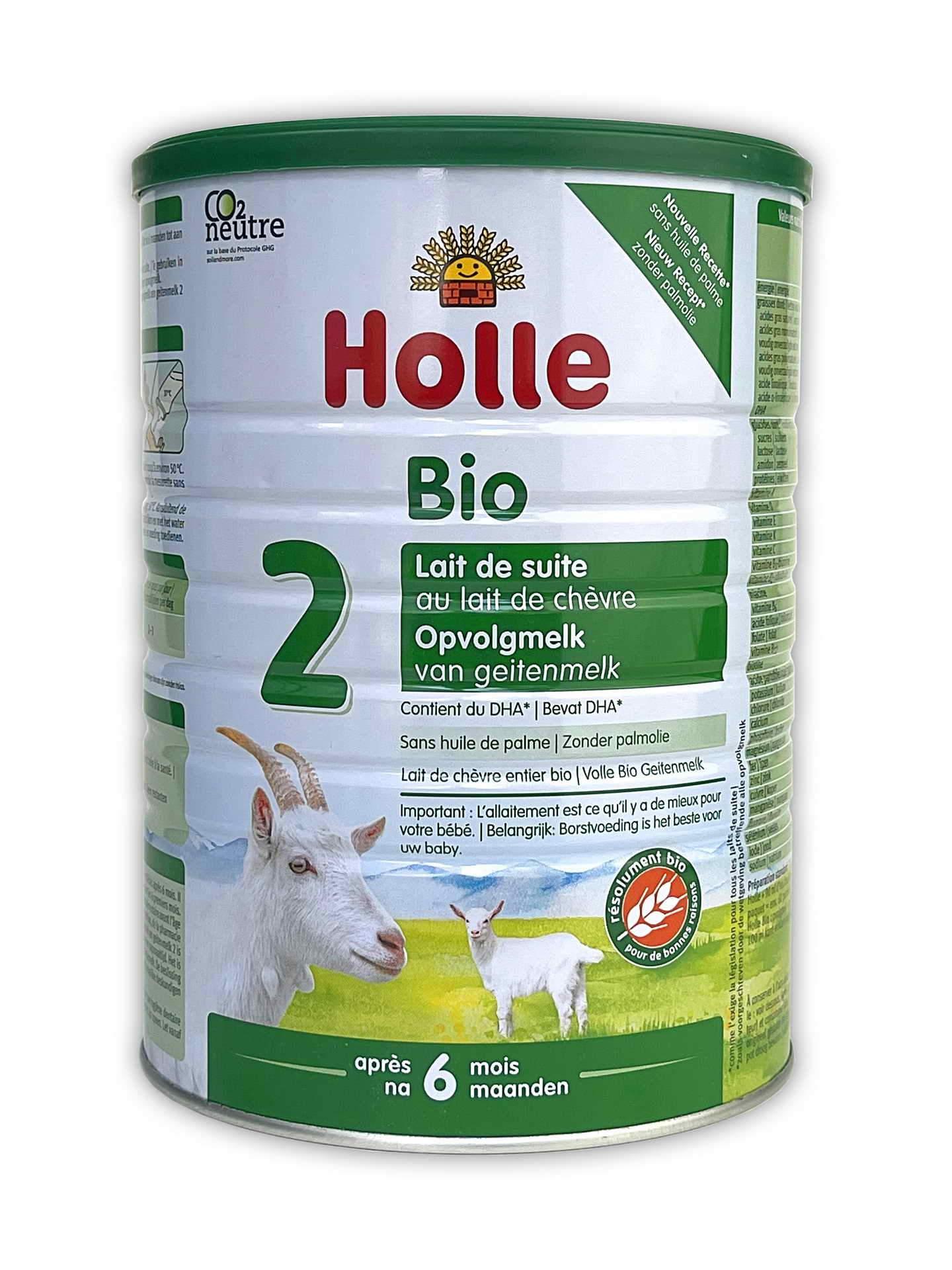 Large 28oz Holle Goat Stage 2 (6 Months+) Organic (Bio) Infant Milk Formula (800g) - Grow Organic Baby