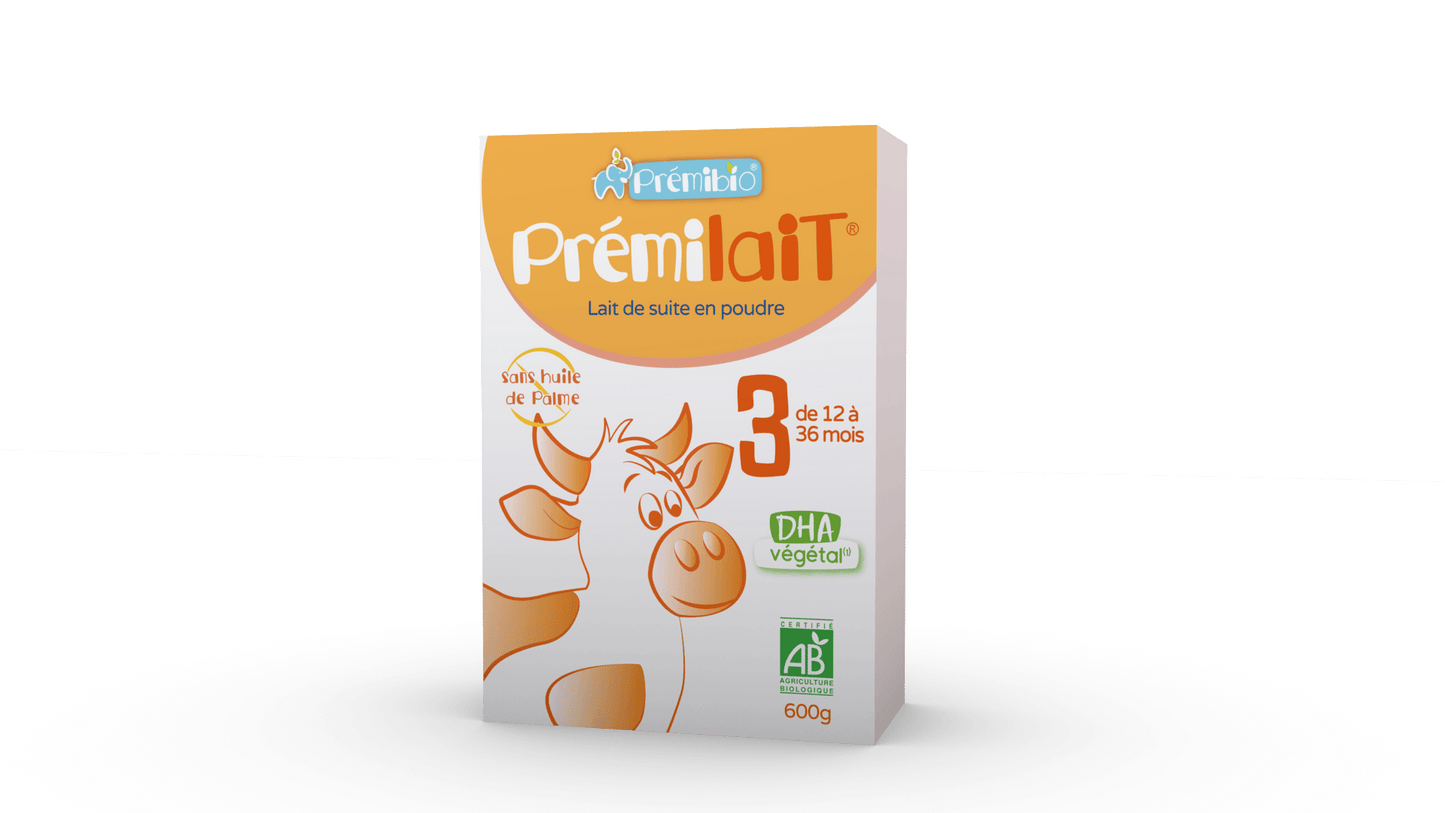 Premibio Premilait Cow Milk Stage 3 (12 months+) Organic Toddler Formula (600g/21oz) - Grow Organic Baby