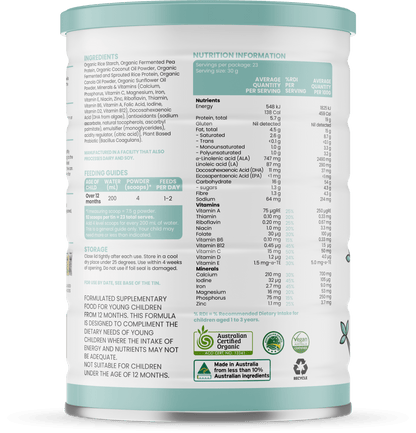 Sprout (12 months+) Organic Vegan Toddler Drink (700g/25oz) - Grow Organic Baby